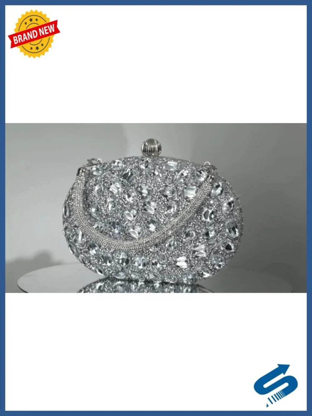Sparkling Rhinestone Evening Bag Clutch Crossbody Purse
